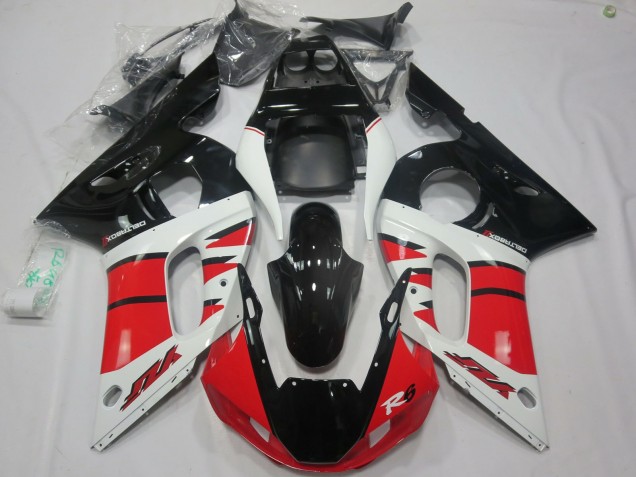 Venta Carenados Moto Yamaha R6 1998-2002 - Blanco Rojo Negro Brillante