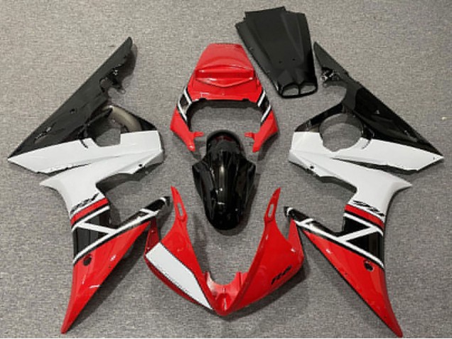 Venta Carenados Moto Yamaha R6 2003-2004 - Rojo Blanco Negro Brillante