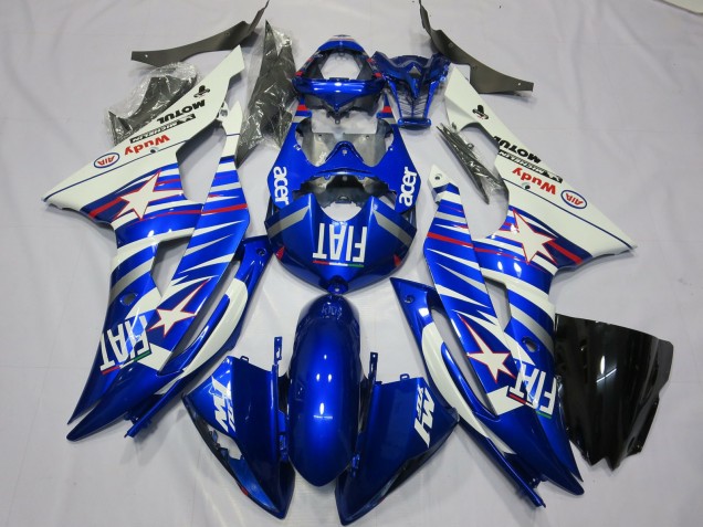 Venta Carenados Moto Yamaha R6 2008-2016 - Blanco Azul Fiat Acer Motul Michelin