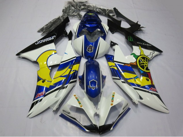 Venta Carenados Moto Yamaha R6 2008-2016 - Blanco Azul Negro Amarillo