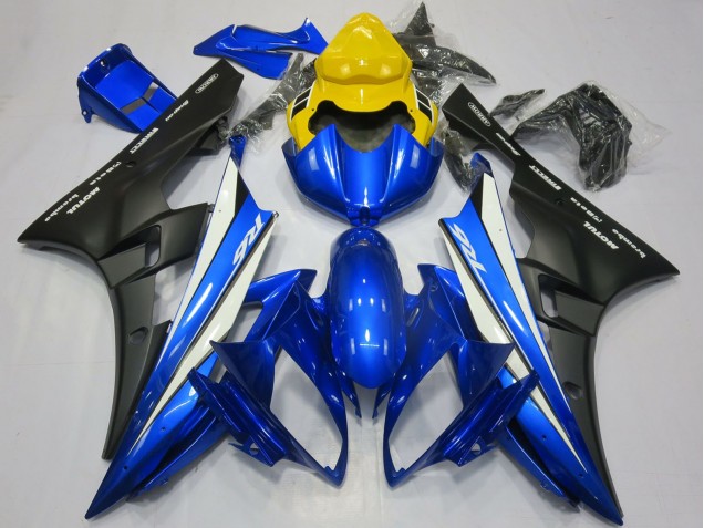 Venta Carenados Moto Yamaha R6 2006-2007 - Amarillo Azul Blanco Negro Mate Motul
