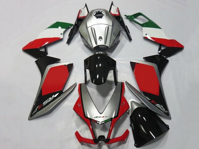Venta Carenados Moto Aprilia RS4 125 2012-2018 - Plata Rojo Negro Brillante