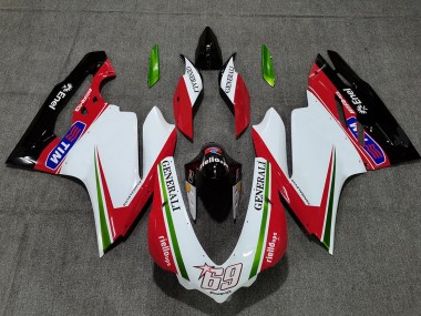Venta Carenados Moto Ducati 959 1299 2015-2020 - Blanco Rojo Verde Negro Brillante Generali Tim 69