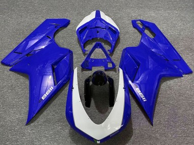 Venta Carenados Moto Ducati 1198 2007-2014 - Azul Brillante Blanco