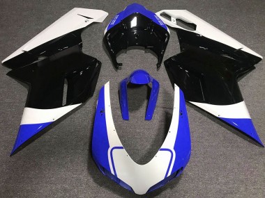 Venta Carenado Moto Ducati 848 1098 1198 2007-2014 - Blanco Azul Negro Brillante