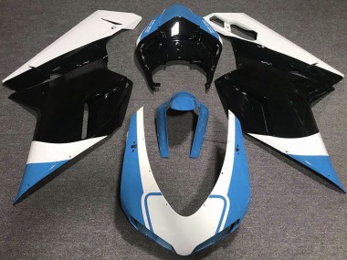 Venta Carenados Moto Ducati 848 1098 1198 2007-2014 - Blanco Azul Negro Brillante