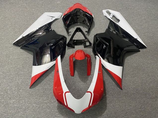 Venta Carenados Moto Ducati 848 1098 1198 2007-2014 - Blanco Rojo Negro Brillante