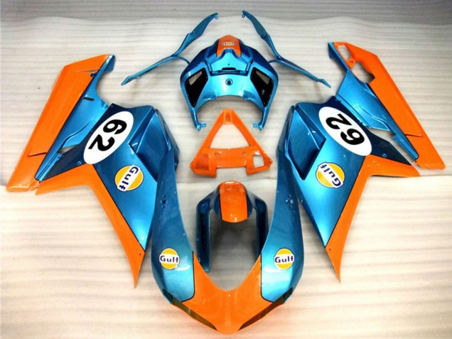 Venta Carenados Moto Ducati 848 1098 1198 2007-2014 - Naranja Azul Gulf 62
