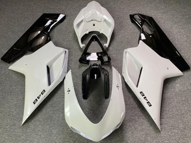 Venta Carenados Moto Ducati 848 2007-2014 - Blanco Perla Negro Brillante