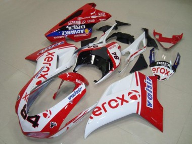 Venta Carenados Moto Ducati 848 1098 1198 2007-2014 - Blanco Rojo Azul Negro Brillante Valsir Xerox 84