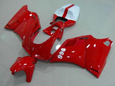 Venta Carenados Moto Ducati 996 1993-2005 - Rojo Brillante Blanco