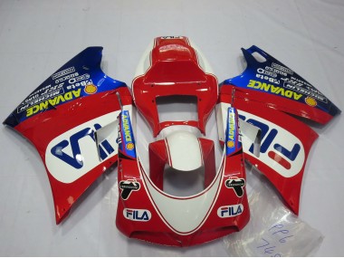 Venta Carenados Moto Ducati 748 916 996 998 1993-2005 - Blanco Rojo Azul Fila