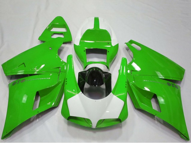 Venta Carenados Moto Ducati 916 1993-2005 - Verde Blanco Negro Brillante Performance