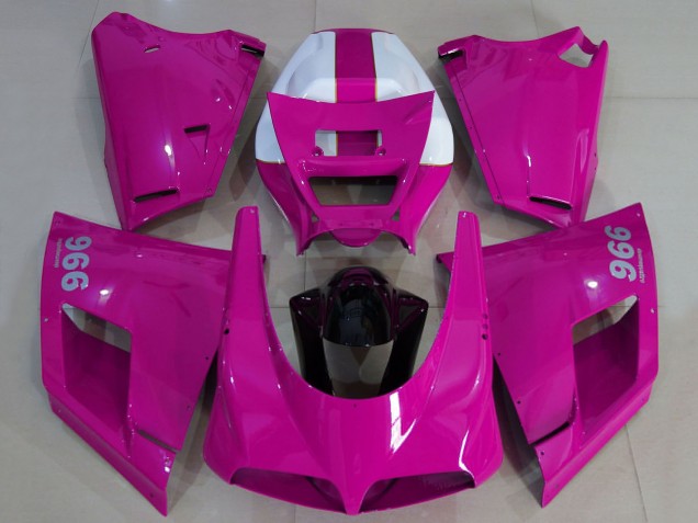 Venta Carenados Moto Ducati 996 1993-2005 - Rosa Brillante Blanco Negro