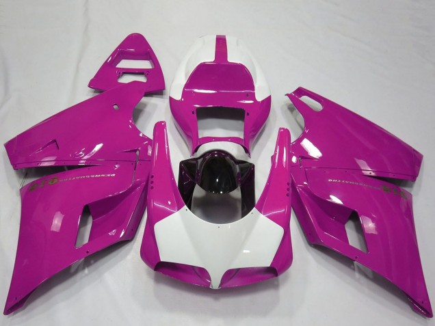 Venta Carenados Moto Ducati 916 1993-2005 - Rosa Blanco Negro Brillante Performance