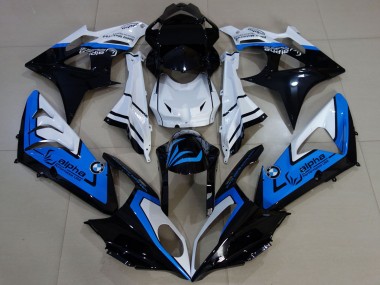 Venta Carenados Moto BMW S1000RR 2009-2014 - Blanco Azul Negro Brillante Alpha