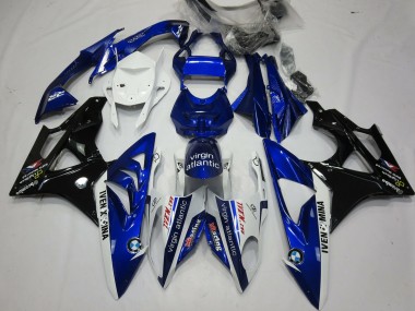 Venta Carenados Moto BMW S1000RR 2009-2014 - Blanco Azul Negro Brillante Virgin Atlantic