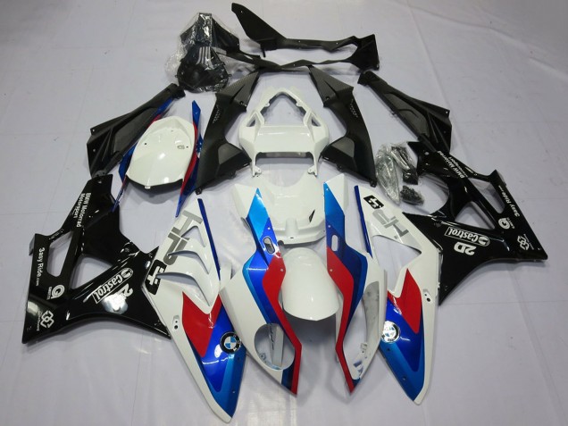 Venta Carenados Moto BMW S1000RR 2009-2014 - Blanco Rojo Azul Negro Brillante Castrol OEM Estilo