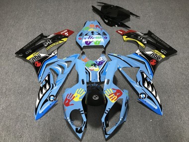 Venta Carenados Moto BMW S1000RR 2009-2014 - Azul Claro Negro Tiburón Hands