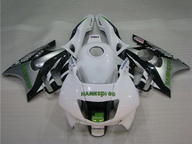 Venta Carenados Moto Honda CBR600 F3 1995-1996 - Blanco Plata Verde Hannspree