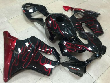 Venta Carenado Moto Honda CBR600 F4i 2001-2003 - Negro Brillante Rojo Llama