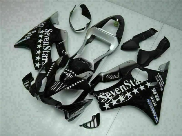 Venta Carenados Moto Honda CBR600 F4i 2001-2003 - Negro Brillante Plata SevenStars