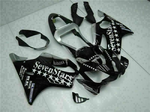 Venta Carenados Moto Honda CBR600 F4i 2001-2003 - Negro Brillante Plata SevenStars