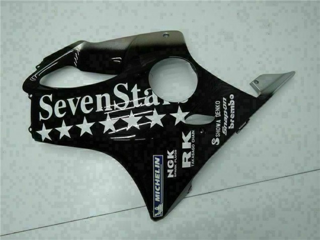 Venta Carenados Moto Honda CBR600 F4i 2001-2003 - Negro Brillante Plata SevenStars