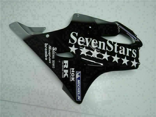 Venta Carenados Moto Honda CBR600 F4i 2001-2003 - Negro Brillante Plata SevenStars