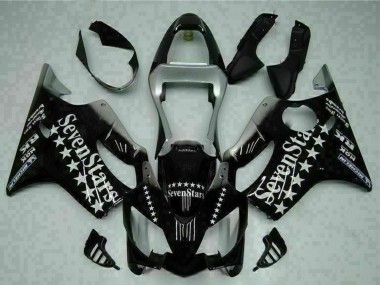 Venta Carenados Moto Honda CBR600 F4i 2001-2003 - Negro Brillante Plata SevenStars