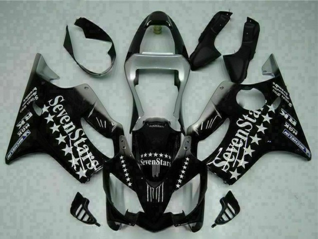 Venta Carenados Moto Honda CBR600 F4i 2001-2003 - Negro Brillante Plata SevenStars