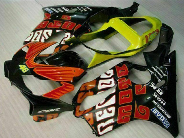 Venta Carenados Moto Honda CBR600 F4i 2001-2003 - Amarillo Naranja Negro Brillante Rossi 46