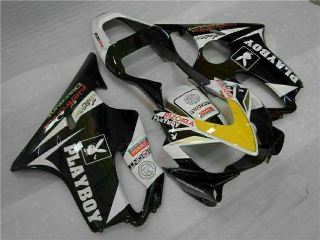 Venta Carenados Moto Honda CBR600 F4i 2001-2003 - Blanco Amarillo Negro Brillante Playboy