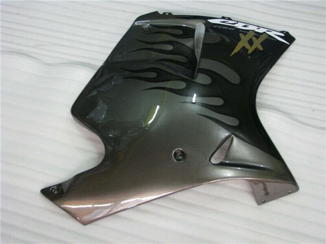 Venta Carenados Moto Honda CBR1100XX Blackbird 1996-2007 - Negro Brillante Plata Llama
