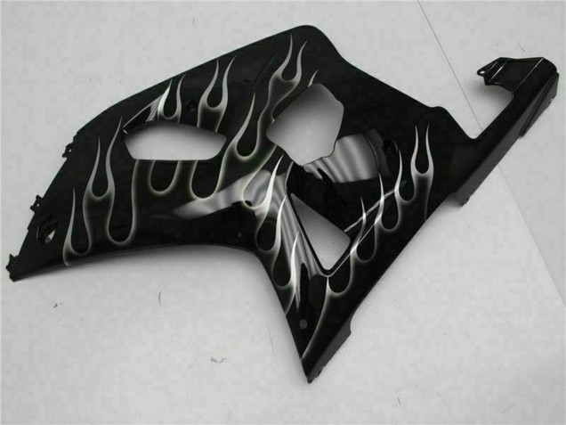 Venta Carenados Moto Suzuki GSXR 600/750 2001-2003 - Negro Brillante Plata Llama