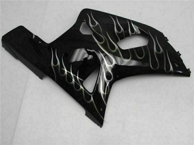 Venta Carenados Moto Suzuki GSXR 600/750 2001-2003 - Negro Brillante Plata Llama