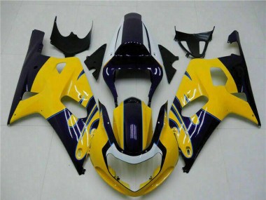 Venta Carenados Moto Suzuki GSXR 600/750 2001-2003 - Amarillo Azul Oscuro Negro Brillante