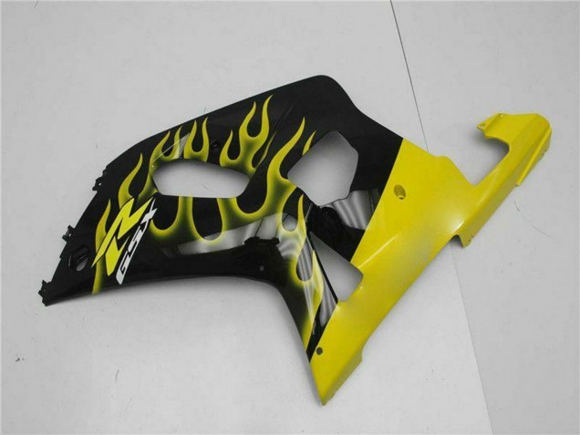 Venta Carenados Moto Suzuki GSXR 600/750 2001-2003 - Negro Brillante Amarillo Llama