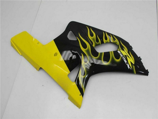 Venta Carenados Moto Suzuki GSXR 600/750 2001-2003 - Negro Brillante Amarillo Llama