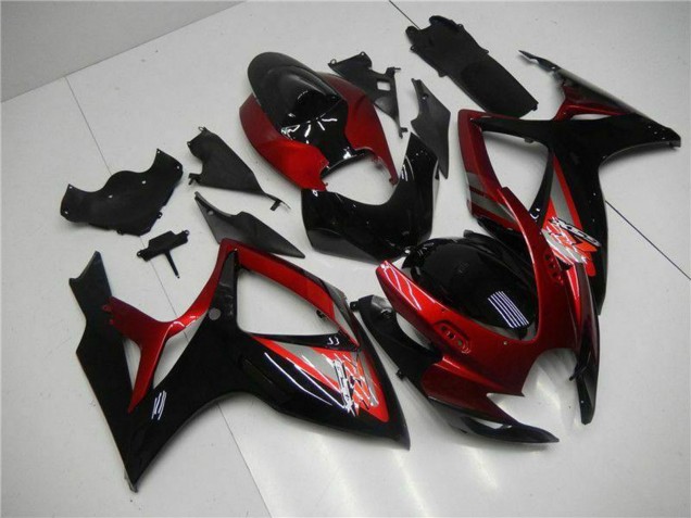 Venta Carenado Moto Suzuki GSXR 600/750 2006-2007 - Rojo Negro Brillante
