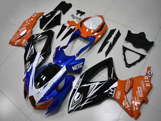 Venta Carenados Moto Suzuki GSXR 600/750 2008-2010 - Naranja Azul Blanco Negro Brillante
