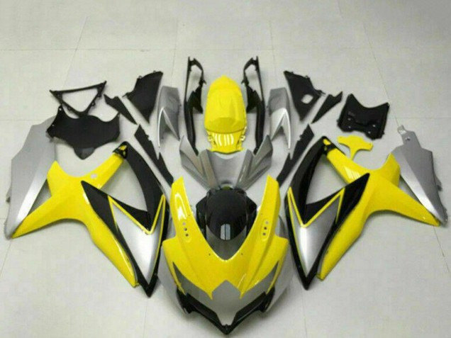 Venta Carenados Moto Suzuki GSXR 600/750 2008-2010 - Amarillo Plata Negro Brillante