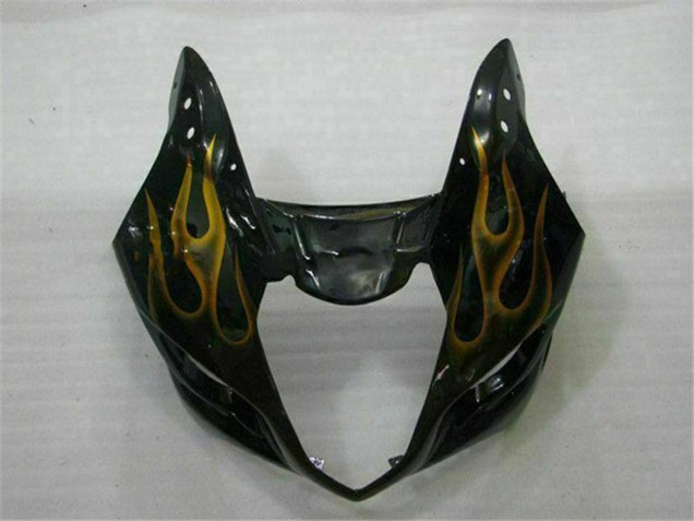 Venta Carenados Moto Suzuki GSXR 1000 2003-2004 - Negro Brillante Oro Llama