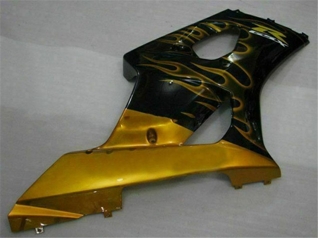 Venta Carenados Moto Suzuki GSXR 1000 2003-2004 - Negro Brillante Oro Llama