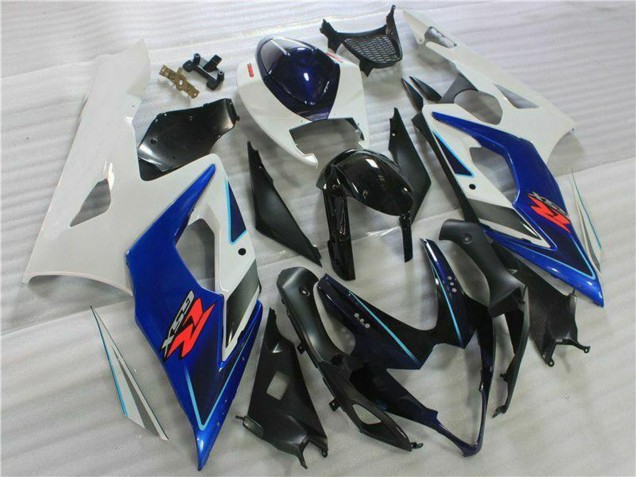 Venta Kits Carenado Moto Suzuki GSXR 1000 2005-2006 - Blanco Azul Negro Brillante