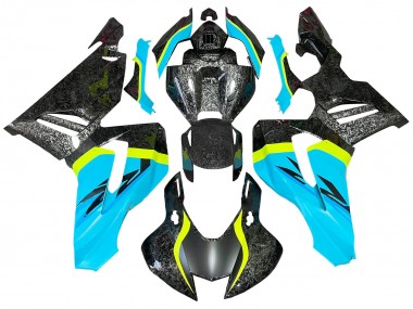 Venta Carenados Moto Honda CBR1000RR-R 2020-2023 - Azul Claro Amarillo Negro Falsificado FibraCarbono