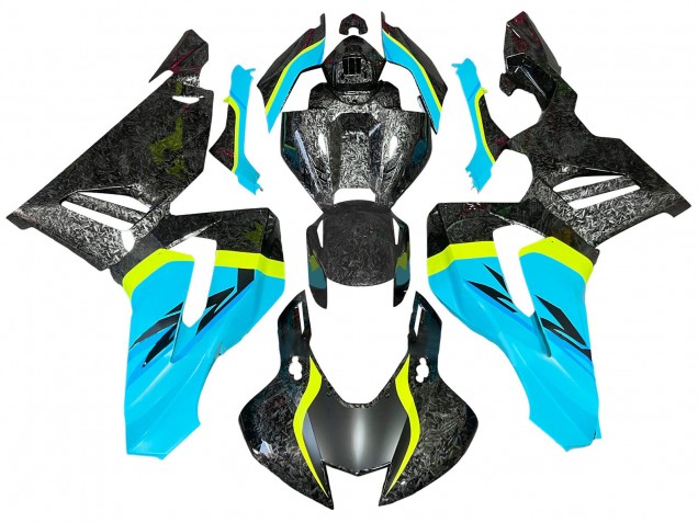 Venta Carenados Moto Honda CBR1000RR-R 2020-2023 - Azul Claro Amarillo Negro Falsificado FibraCarbono