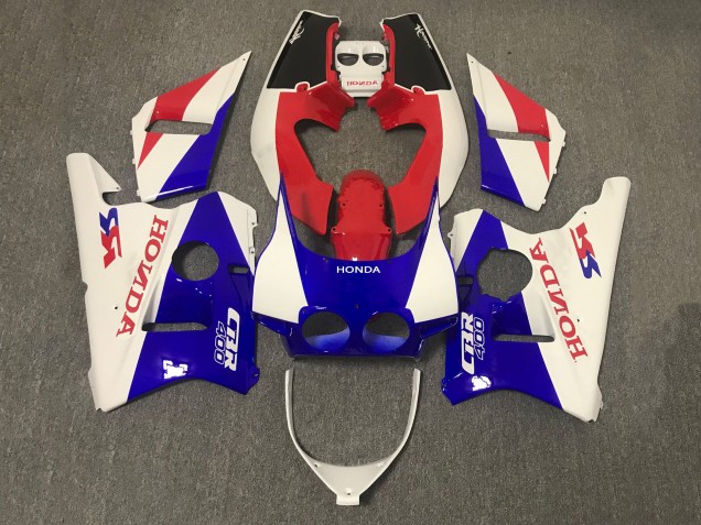 Venta Carenado Moto Honda CBR400RR NC23 1987-1989 - Blanco Rojo Azul