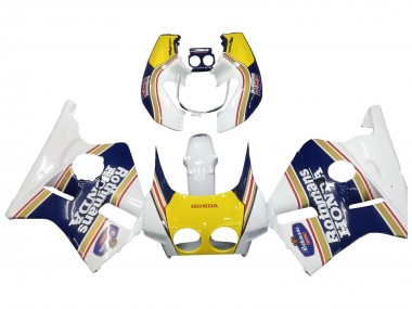Venta Carenados Moto Honda CBR400RR NC23 1987-1989 - Blanco Amarillo Azul Rothmans