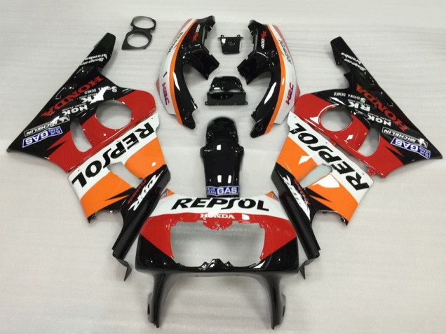 Venta Carenado Moto Honda CBR400RR NC23 1987-1989 - Naranja Blanco Rojo Negro Brillante Repsol HRC